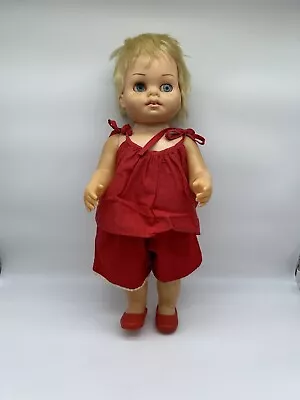 Vintage Mattel Chatty Baby Chatty Cathy Doll 1961 Blonde  18  Pull String • $11.25
