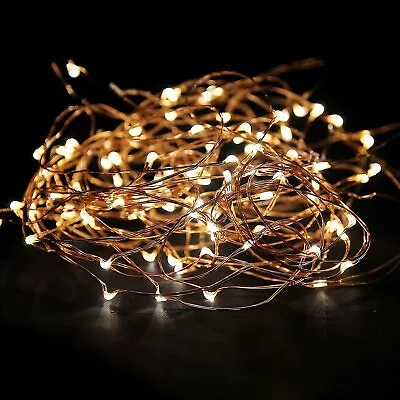 2-10 M Battery LED Powered Copper Wire String Fairy Xmas Party Lights Warm White • $8.09