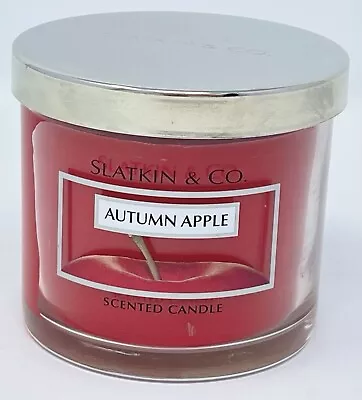 Slatkin & Co AUTUMN APPLE Scented Candle 4oz Bath & Body Works RETIRED HTF VTG • $15.99