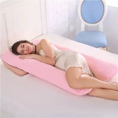 U Shaped Pregnancy Full Body Pillow Cover For Pregnant Women Sleeping 70*130cm • $13.99