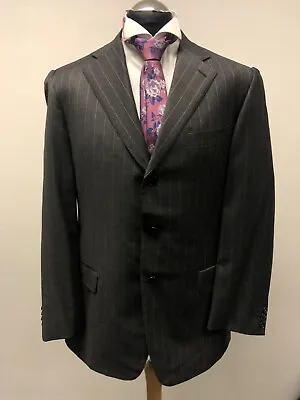 Ermenegildo Zegna Suit Jacket/blazer Pure Wool In Grey Stripe 42r Mint Condition • £89.99