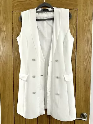 Zara Women’s Waistcoat White Size M - Worn Twice • $37.35