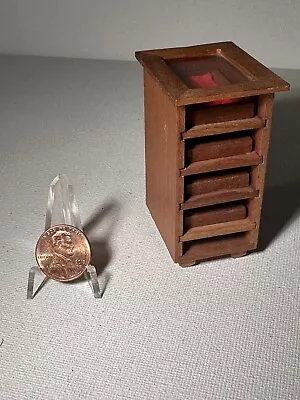Vintage Dollhouse Miniature Wooden Jewelry Store Display Case 1:12 Scale • $0.99