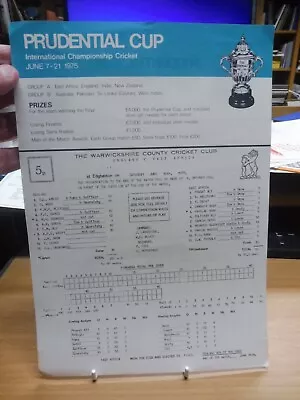 England V East Africa At Edgbaston 1975 Prudential Cup Fully Printed • £1.99