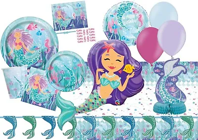 Magical Mermaid Happy Birthday Supplies Decorations Tableware  • £1.99