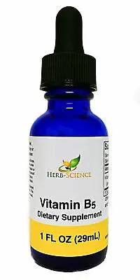 Liquid Vitamin B5 Pantothenic Acid Alcohol-Free Extract - Herb-Science • $21.95