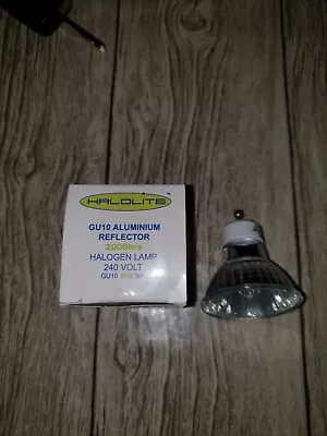 Halolite GU10 Aluminium Reflector 2000hrs Halogen Lamp 240 Volt 50w Lights • £2