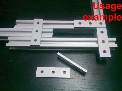 Aluminum T-slot 20x20 Profile 3-hole Join Flat Connect 60x18x4mm Plate 8-pieces • $20.10