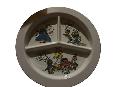 Vintage Artisan Ware Child Baby Sesame Street Muppets Divided Plate • $9.45