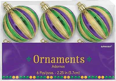 Mardi Gras Masquerade Masks Holiday Theme Party Decoration Striped Ornaments • $14.77