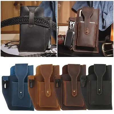 Small Leather Belt  Wallet Purse For Men Loop  Case Waist Pack Travel   Pouch • £10.93