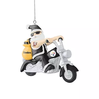 Pittsburgh Steelers NFL Santa Claus On Motorcycle Ornament • $14.99