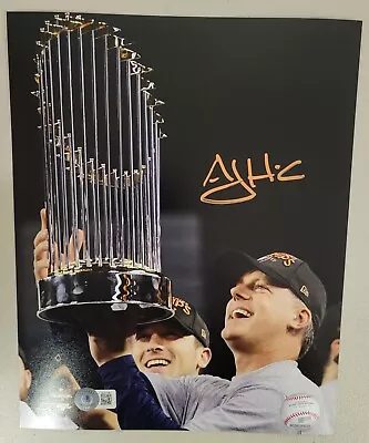 A.J. Hinch Signed Houston Astros 8x10 Photo Beckett Auto 2017 World Series  • £48.20