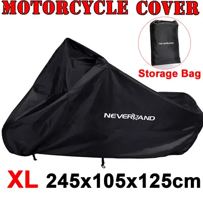 Black XL Motorcycle Cover Waterproof Sun For Harley Davidson Sportster 883 1200 • $21.99