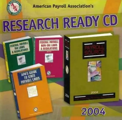 $82.99 • Buy American Payroll Association's Research Ready CD 2004 PC Business Accounting Law