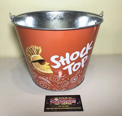 Shock Top Belgian White Mohawk Dude 5 QT Galvanized Metal Logo Beer Bucket - New • $19.96