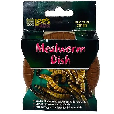 Lees Feeder Worm Terrarium Dish - Live Reptile Mealworm Superworm Food Dishe • $1.99