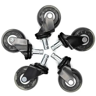 $36 • Buy 5pc | 2'' Heavy Duty Replacement Rollerblade Rubber Desk Chair Casters