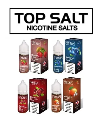 Top Salt Premium Nic Salt E Liquid Vape Juice 10ml X10 Bottles 10MG + 20MG 50/50 • £9.99