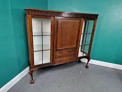 £115 • Buy An Antique Edwardian Mahogany Display Cabinet Bookcase ~Delivery Available~