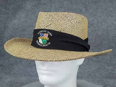 Vintage 100th U.S. Open Golf Hat 2000 Straw Sun Hat Gambler Natural & Black Band • $60