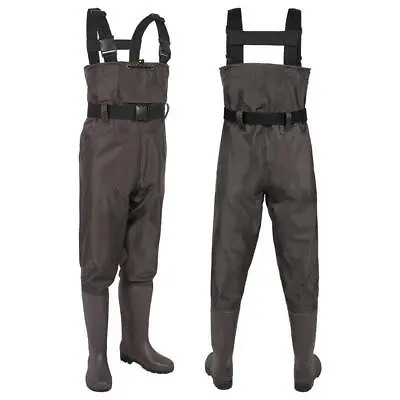 2-Ply Nylon/PVC Waterproof Chest Wader Bootfoot Wader For Fishing Hunting Unisex • $45.89