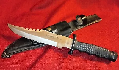 Vintage 1980s Survival Master SKSRS Saburo Japan Knife Maxam USA Leather Sheath  • $90