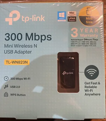 TP-Link TL-WN823N Wireless N300 Mini USB Wireless Adapter • $19.99