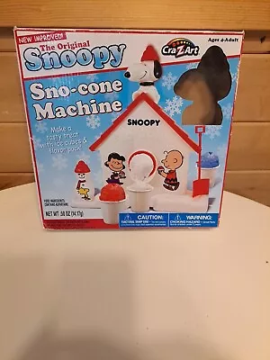 VINTAGE The Original Snoopy Snow Cone Sno-Cone Machine Maker Peanuts New Open Bo • $24