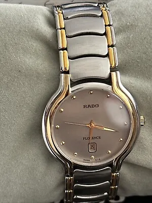 Rado Florence 129.3644.4 Grey Dial Date Two Tone Unisex • £199.99