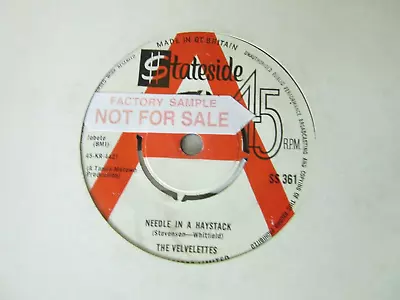 45. VELVELETTES: Needle In A Haystack (UK)Motown DEMO 7  • $217.59