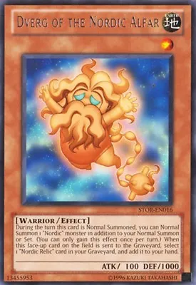 Dverg Of The Nordic Alfar STOR-EN016 Rare Yu-Gi-Oh Card English Unlimited New • £0.99