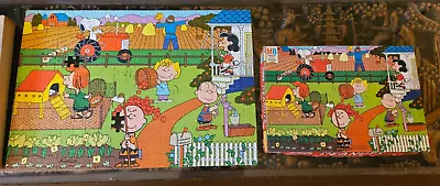 MB Peanuts VTG 1976 Puzzle 250Pc. Features The Gang  GARDENING  1 Piece Missing • $12