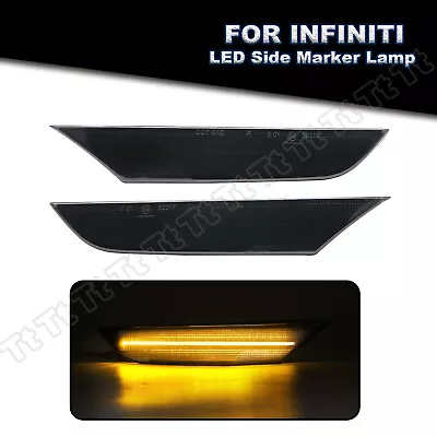 Smoked LED Bumper Side Marker Lights For 2003-2006 Infiniti G35 Base X Sedan 4DR • $29.15