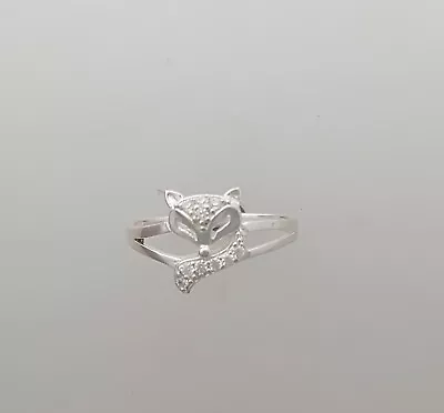 925 Sterling Silver Fox Ring Finger Knuckle Thumb Size M & Half Ladies Girls  • £5.50