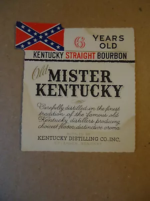 Old Mr Kentucky Regiment Bourbon Whiskey Kentucky Distilling Co ERLANGER KY • $9.99
