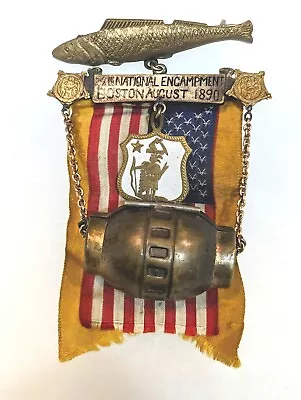 Rare GAR 24th National Encampment Badge 1890 Boston • $108.52