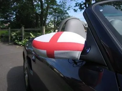 England Car Wing Mirror Flag Covers St George Cross Football Rugby Standard Fit • £2.79