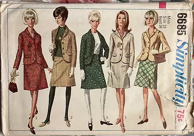 VTG Simplicity Misses' Suit Sewing Pattern Size 18 Bust 38 • $6