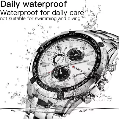 £13.53 • Buy Men Luxury Watch Army Military Chronograph Date Quartz Wrist Watches Waterproof-