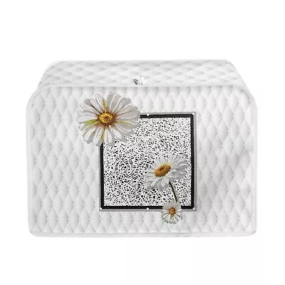 White Daisy Flowers Print 2-Slice Toaster Covers Dust Protection Washable Bre... • $18.99