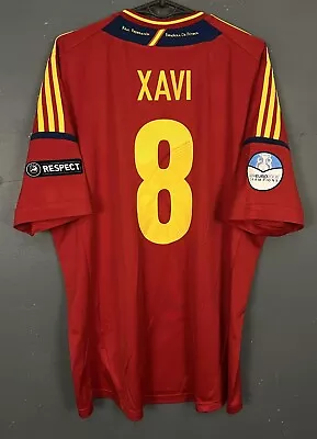 Men's Xavi #8 Spain 2011/2012 Home Soccer Football Shirt Jersey Maillot Size Xl • $125.99