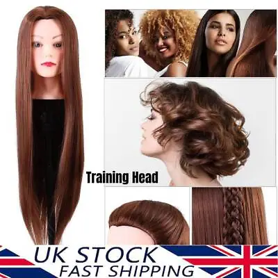 £22.89 • Buy 24'' Long Hair Salon Hairdressing Training Head Mannequin Model With Clamp New
