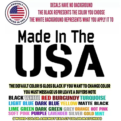 Made In The Usa American America Car Window Decal Sticker • $3.90