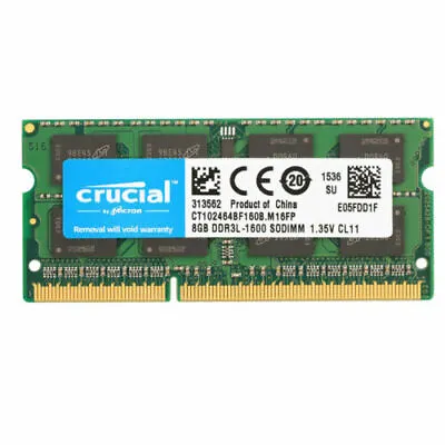 Crucial DDR3 DDR3L 4GB 8GB 1.5V 1.35V SO-DIMM RAM Memory For Laptop Notebook • $9.85