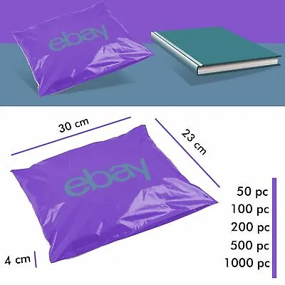 EBay Branded Packaging Self Seal Plastic Mailer Postage Bags 30cm X 23cm X 4cm • £8.12