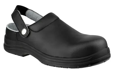 Amblers FS514 S2 Black Metal-free Water-resistant Composite Toe Cap Safety Clog • £34.90