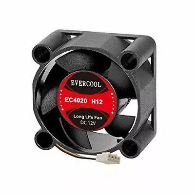 Evercool 40mm 4cm 40 X 40 X 20 12 Volt PC Case Fan (PWM) • £7.99