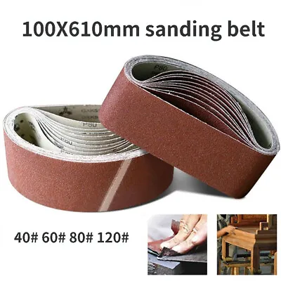 SATC 100 X 610mm Sanding Belts DURABLE 4'' X 24'' Fits Makita Bosch Belt Grits • £11.29