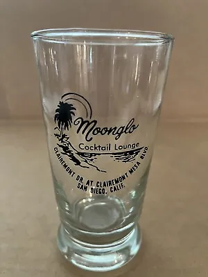 Vintage Moonglo Cocktail Lounge San Diego Drink Glass • $15